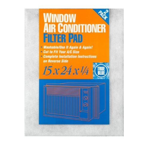 True Blue Washable Window Air Conditioner Filter Pad  15x24  12 Pack - B00EZN1JDU